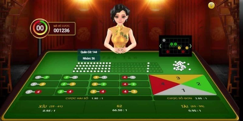 Những cửa cược cho hội viên đặt trong game Fan tan